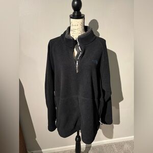 Vintage The North Face Black Half-Zip Men's Fleece Pullover Size XL